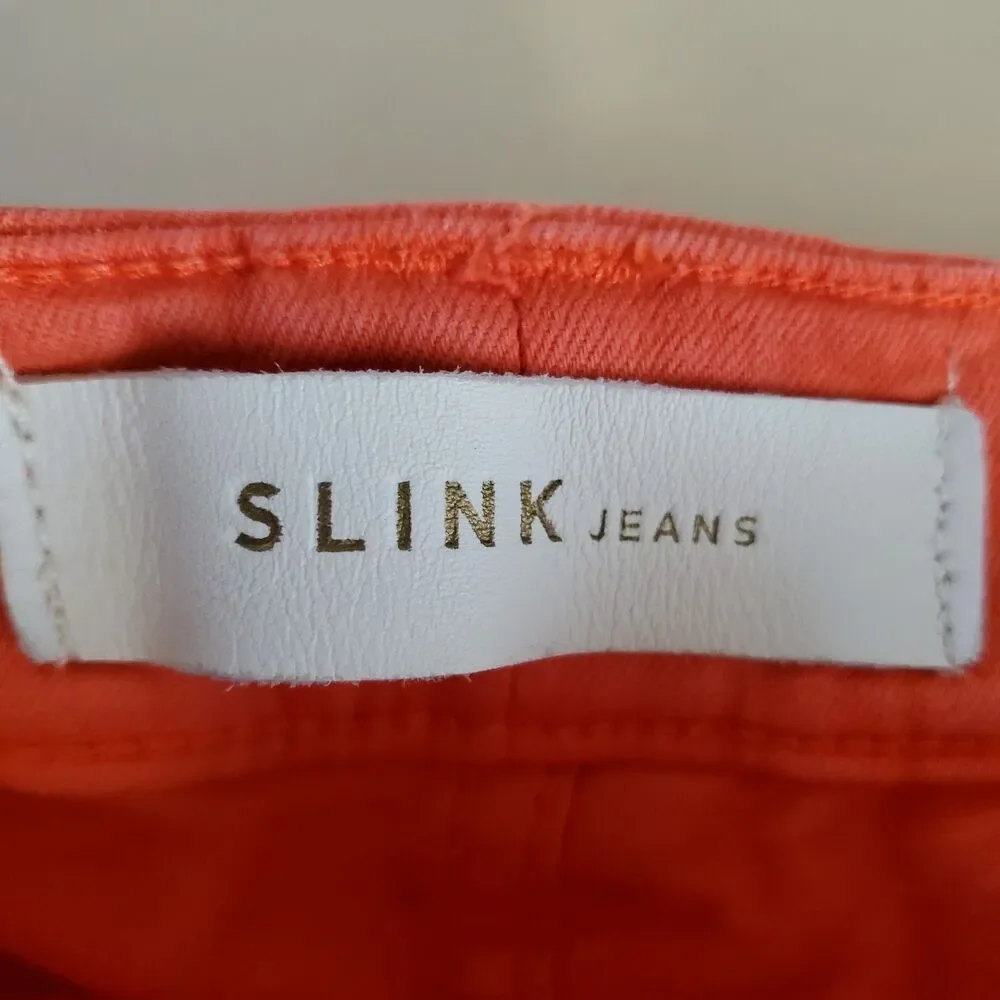 Slink Jeans Womens Size 16 Orange Straight‎ Leg